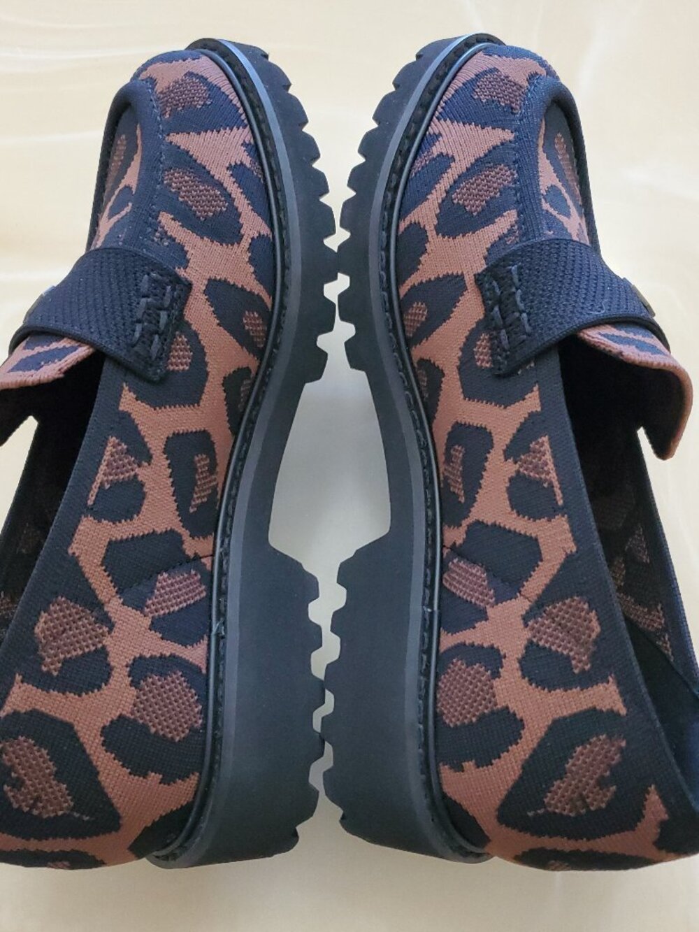 Vivaia Francesca Round-Toe Platform Chunky Heel Loafers Leopard Size 37.5 US 7 - Picture 6 of 14